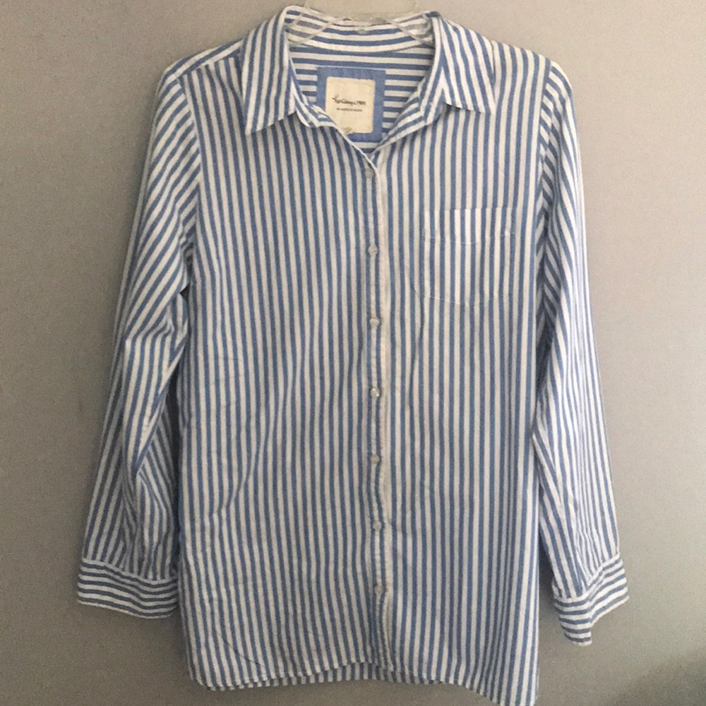 Striped button down